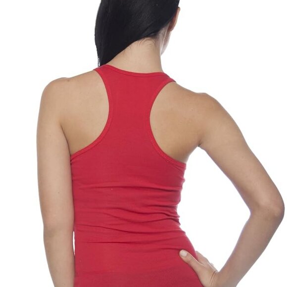 Bundle Lot - 5 Racerback Ribbed Cotton Spandex Tank Tops - Excellent Condition - Picture 3 of 5